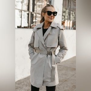 Lululemon Always There Short Trench Coat-Raw Linen